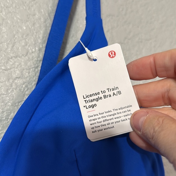 lululemon license to train triangle bra A/B cup *logo size 10 in blazer blue - Picture 6 of 9